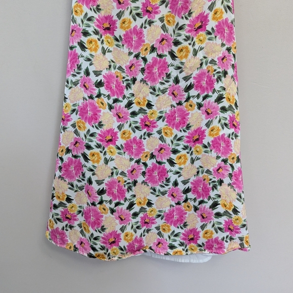 For Love And Lemons June Floral Mini Dress Milkmaid Babydoll - Picture 7 of 15